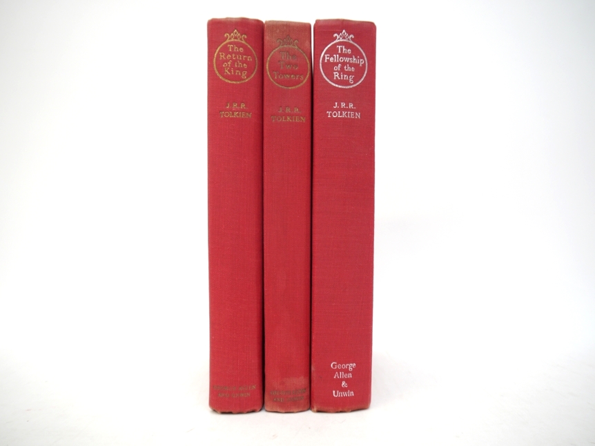 J.R.R. Tolkien: 'The Lord of the Rings', 1955, 4th impr., 1955, 2nd impr, 1955, 2nd impr, 3 vols - Image 11 of 14