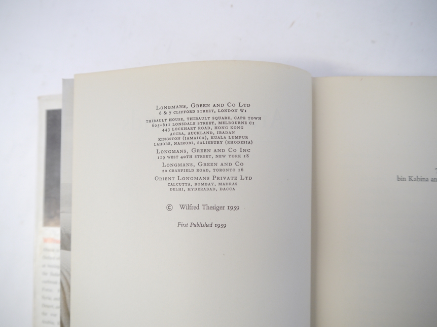 Wilfred Thesiger: 'Arabian Sands', London, Longmans, 1959, 1st edition, - Image 3 of 7