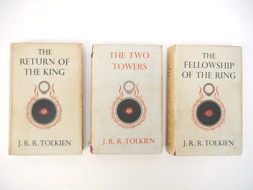J.R.R. Tolkien: 'The Lord of the Rings', 1955, 4th impr., 1955, 2nd impr, 1955, 2nd impr, 3 vols