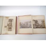 A late 19th Century photograph album containing approx 100 large mounted albumen topographical and