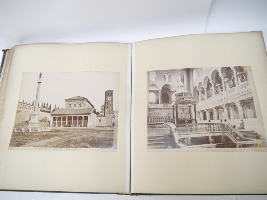 Five circa late 19th Century photograph albums, mainly Italy, Rome, Southern Europe, - Image 11 of 16