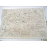 Six linen-backed 19th Century folding sheet maps for Suffolk, Essex & Norfolk,