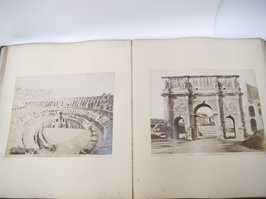 Five circa late 19th Century photograph albums, mainly Italy, Rome, Southern Europe, - Image 10 of 16
