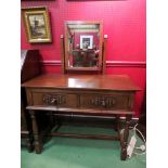 An 18th Century style oak dressing table,