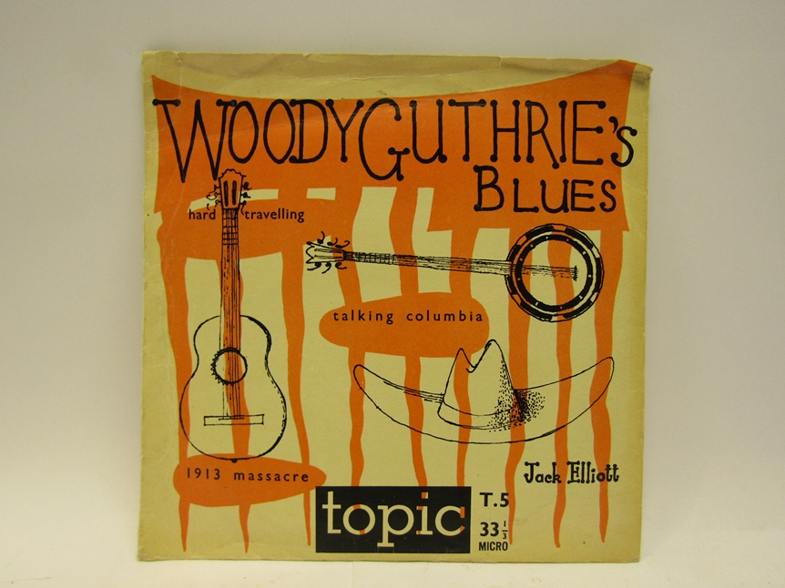 JACK ELLIOT: 'Woody Guthrie's Blues' 8" 33 1/3 album on Topic Records T.