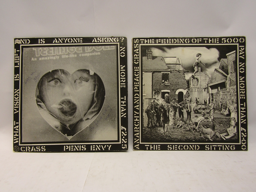 CRASS: 'The Feeding Of The 5000 (The Second Sitting)' EP 621984 and 'Penis Envy' LP 321984 (2,