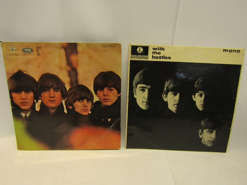 THE BEATLES: 'With The Beatles' mono LP (Jobete credit) PMC 1206 and 'Beatles For Sale' mono LP,