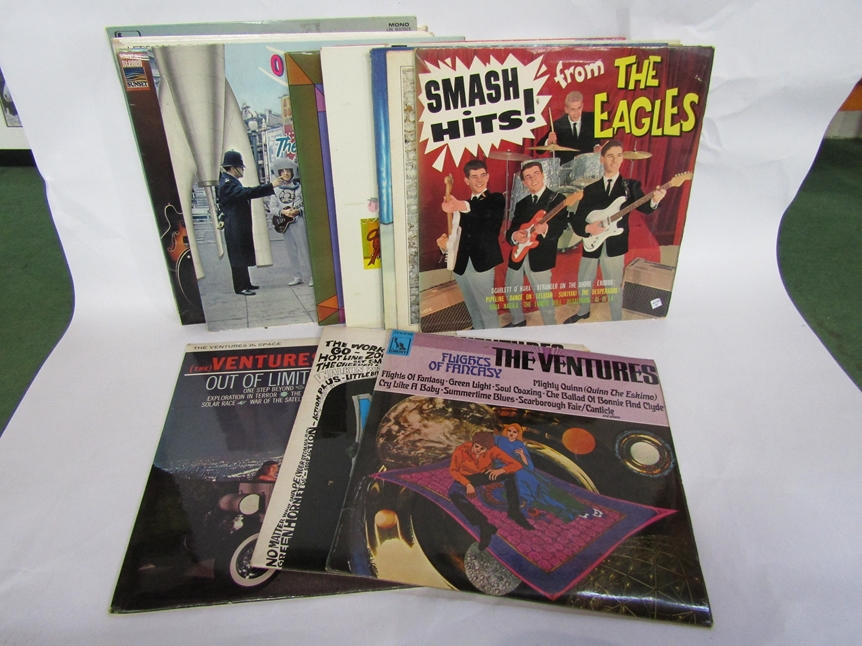 Twenty two Rock 'N Roll, Surf and Pop LP's including The Ventures, Bill Haley and His Comets,