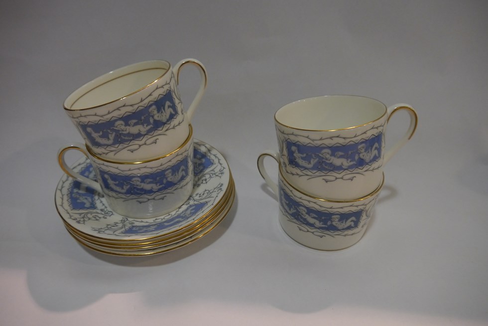 Coalport "Revelry" part coffee wares, one a/f, Deubro coffee wares, coffee cans, - Image 4 of 4