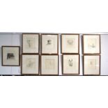 A collection of nine prints after Edward Seago (1910-1974) all in matching frames and glazed.