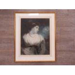 A pastel on paper portrait of an 1830's young lady.