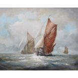 DOROTHY LIGHTFOOT (1909-2002): A framed and glazed oil on board of sailing vessels.