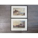 A pair of late 19th Century watercolours, probably Cornish scenes including harbour and cottage.