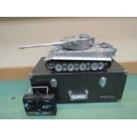 A cased Matotoys Metal Tank Series 1:16 scale radio control Tiger 1 tank fitted with sound,