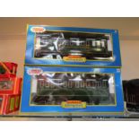 Two boxed Bachmann G scale Thomas & Friends Deluxe Rolling Stock coaches;