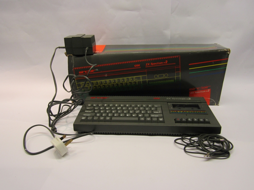 A boxed Sinclair ZX Spectrum +2 console