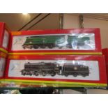 Two boxed Hornby Super Detail 00 gauge locomotives and tenders;
