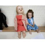 Two mid 20th Century hard plastic jointed dolls