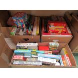Three boxes of mixed board games including Star Wars Risk, Campaign,