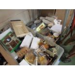 Two boxes of dolls house furniture and accessories including packaged The Dolls House Emporium