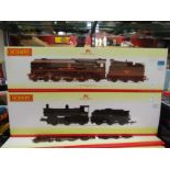 Two part boxed Hornby 00 gauge locomotives and tenders;