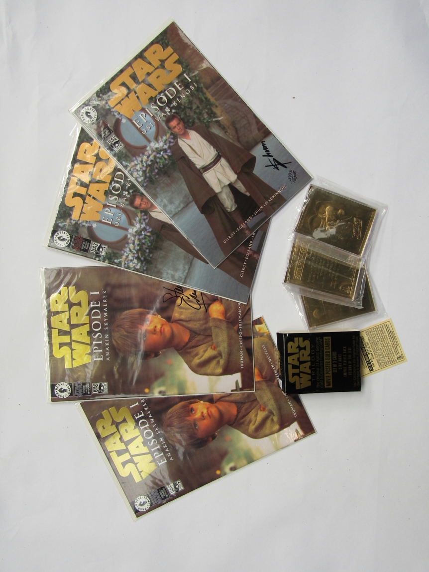 Four Dark Horse Comics Star Wars Episode 1 comic books to include x2 Obi-Wan Kenobi,