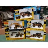 Five boxed Norscot 1:50 scale diecast forestry vehicles to include Cat 980G Forest Machine,