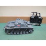 A Matotoys 1:16 scale radio control Stug III metal tank with MA-1010 6 channel radio control and