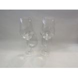 A pair of modern Waterford Crystal oversized wine goblets. Boxed