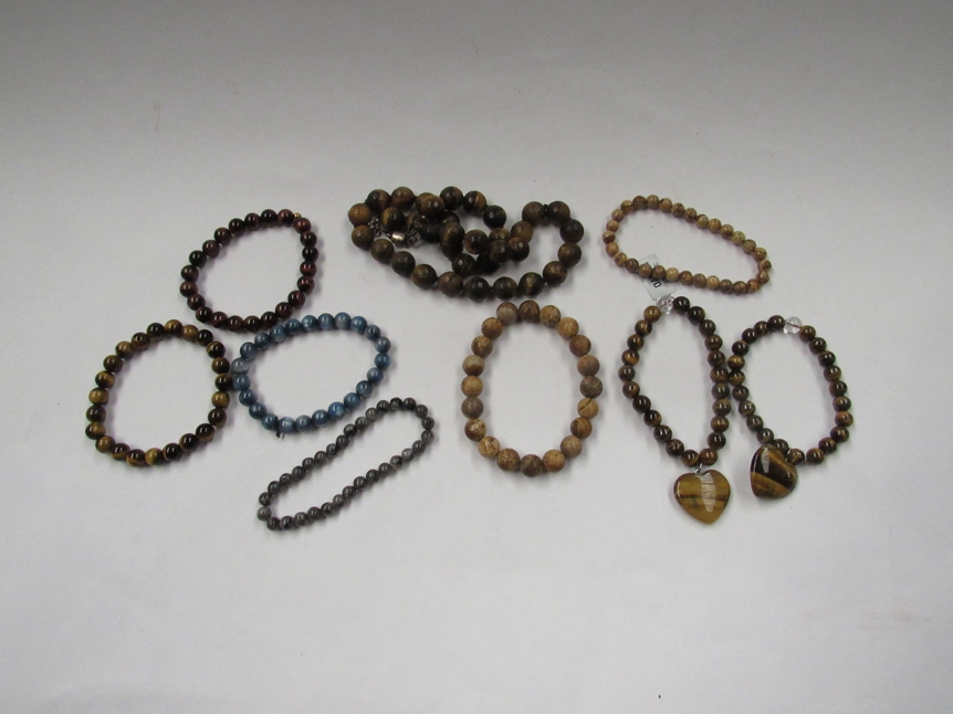 Tigers eye bracelets, necklaces etc.