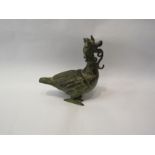 A bronze Oriental mythical creature figure