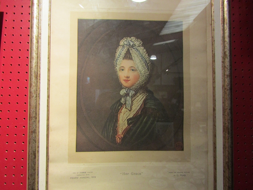 Two Pears prints, a mezzotint for the 1919 Pears Annual, "Her Grace" The Duchess of Argyll nee