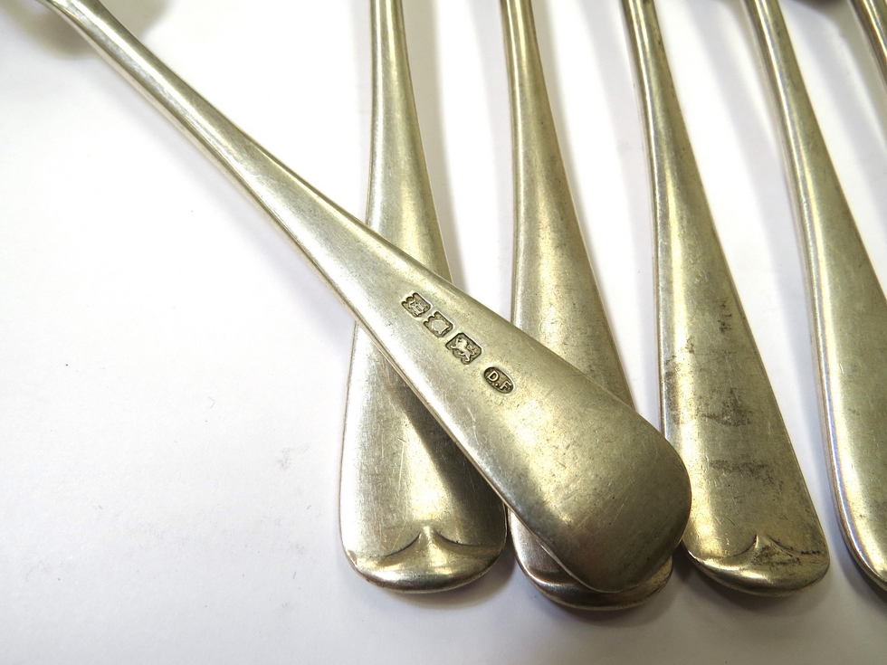 A set of six Josiah Williams and Co. (David Landsborough Fullerton) silver dinner forks. - Image 2 of 2