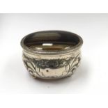 A Jackson Brothers silver trinket box with banded agate lid,
