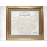 (Suffolk), Robert Morden: 'Suffolk', engraved map, circa 1695, approx 36 x 42cm,