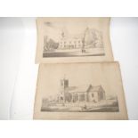 A pair of local interest 19th Century lithographs of Palgrave Rectory, and Palgrave Church, both W.