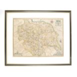 (Yorkshire), John Speed: 'York Shire', engraved hand coloured map, circa 1611 or later,