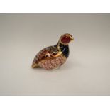 A Royal Crown Derby paperweight Partridge 1115/4500, gold stopper, boxed, with certificate