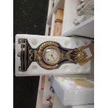 A Frankin Mint "Marie Antoinette" Flowers of Versailles porcelain cased mantel clock. 39cm height