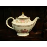 A Royal Doulton 'Canton' pattern teapot, milk jug, sugar bowl and trio