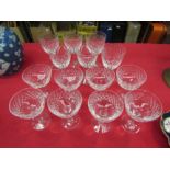 A set of eight Briarely glasses and a set of six