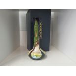 A Moorcroft New Dawn pattern vase by Emma Bossons, 21cm tall, boxed, signed and dated, 11.11.06