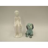 A Beswick puppy and Spode "Michael" figure