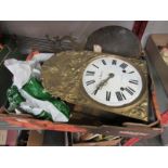 A French L.Rouge pendulum wall clock with weights