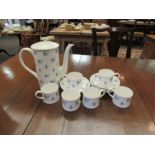 A Leeds pottery reproduction coffee set, 'Elsinore' pattern