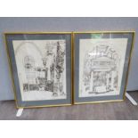 DAVID BIRTWHISTLE: Two limited edition prints 'Derby Cathedral', one 4/50, framed and glazed, 63cm x