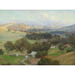 ERNEST WILLIAM BUCKMASTER (Australian 1897-1968) A framed oil on canvas, 'Cathedral Mount, Buxton,