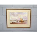 PETERS (XX) - A framed and glazed watercolour, The Hamble River. Signed bottom left. Image size 34cm