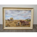 JOHN MUNNINGS (1916-1987) A framed oil on canvas, 'Broad Acres of Wheat'. Signed bottom left and