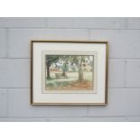 CHRIS FORSEY (XX/XXI) A framed and glazed watercolour, 'The Green, Abinger Hammer'. Signed bottom